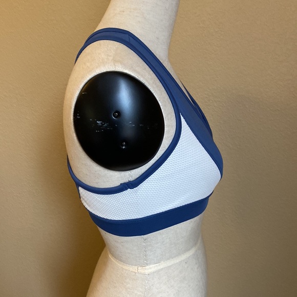 Blue and White Performance Sport Bra - Picture 5 of 9